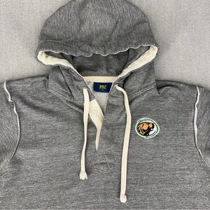 Bemidji Beavers Women’s XL Hoodie Button Henley Sweatshirt Pouch Pocket Cotton